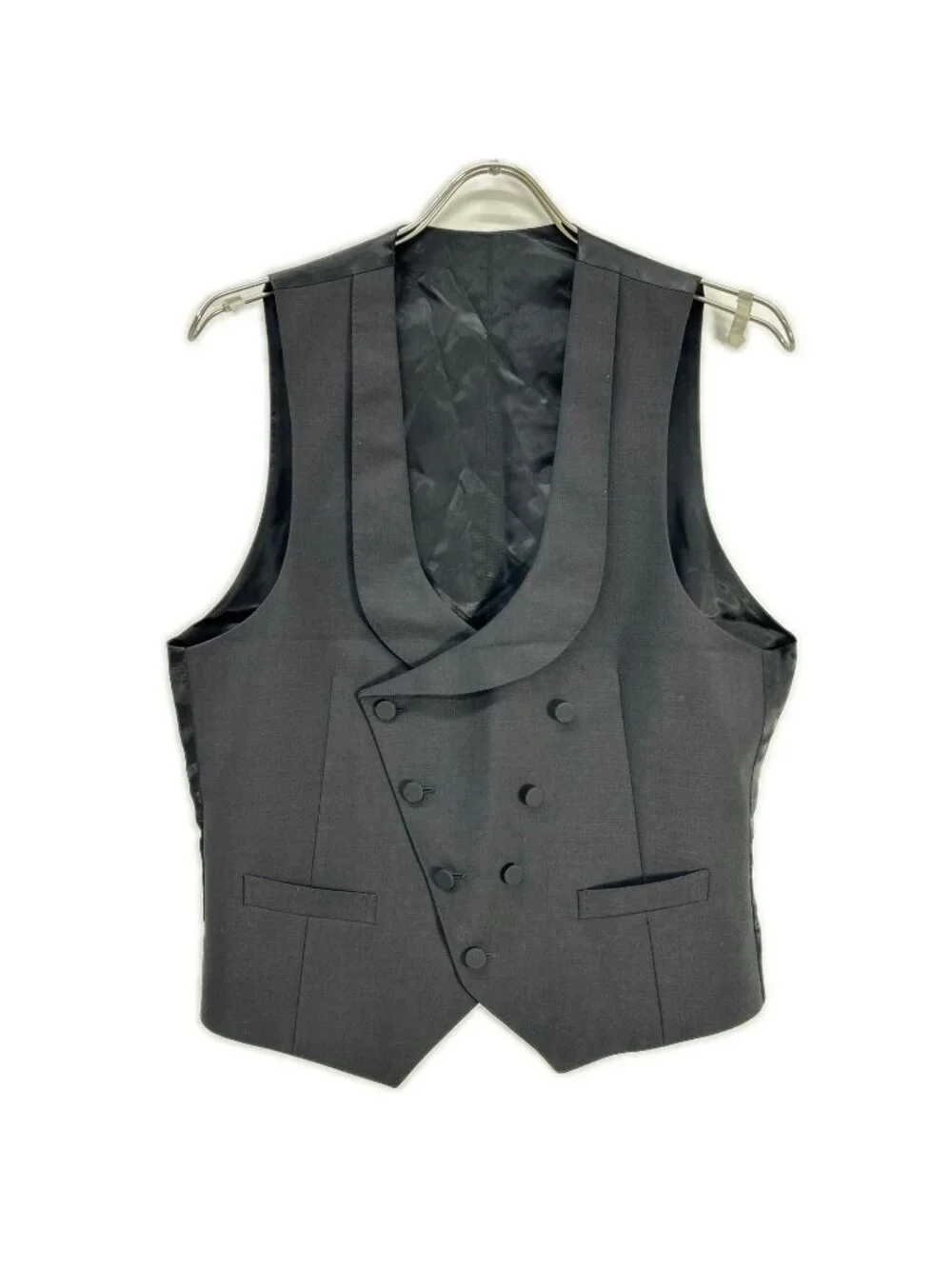Gucci Black Mohair Wool Tuxedo Gilet Vest